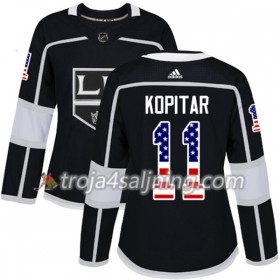Los Angeles Kings tröja Anze Kopitar 11 Adidas 2017-2018 Svart USA Flag Fashion Authentic - Dame NHL Tröjor